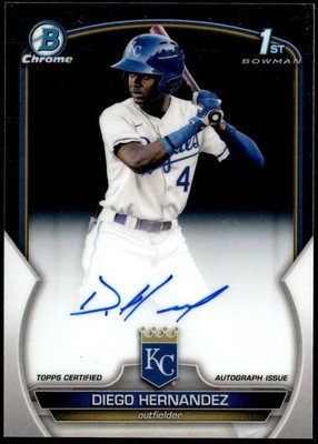 2023 Bowman #CPA-DH Diego Hernandez Chrome Prospect Autographs 1st