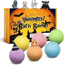 Halloween Bath Bombs for Kids with Toys Inside,Boo Spooky Basket Stuffers  Hall