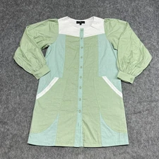 Pomander Place Dress Womens Small Green White Colorblock Tuckernuck Elliot Mini