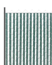 Chain Link Fence Privacy Slats Double-Wall for 4' High Fence Bottom Lock Green