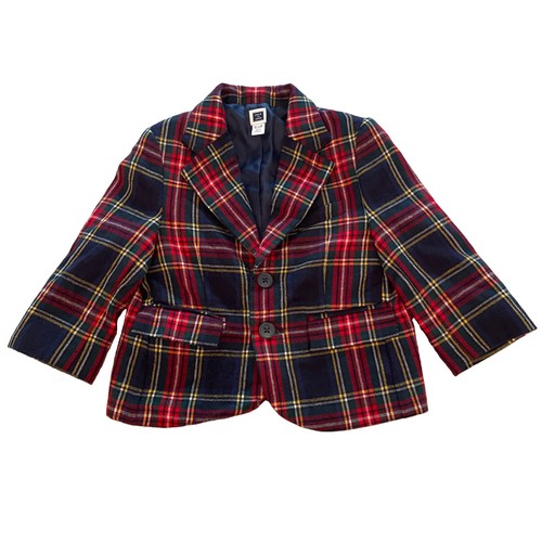 Janie And Jack 12-18 Months Tartan Wool Holiday Blazer Festive Formal Party