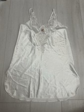 Vintage California Dynasty Satin Camisole Nightgown Lingerie Sz L White