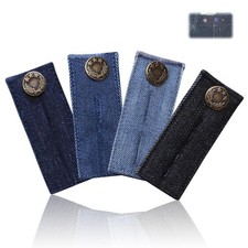 4-Pack Trouser Extenders, Belt Extensions with Elastic Buttons for...