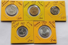 1951 -2009 5 Different Unc World Coins Greece, Vatican, Ireland ++ Lot #17