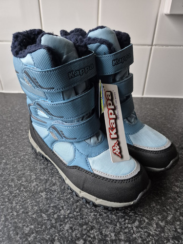 Kappa Great Tex Jr 260558K-6467 Kids Winter Bootie Shoes Black/Blue - Brand NEW - Bild 1 von 12
