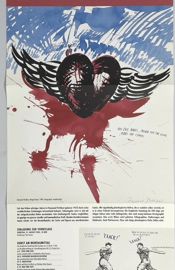 Raymond Pettibon 2004 “Winged Heart” Art Poster – German Edition