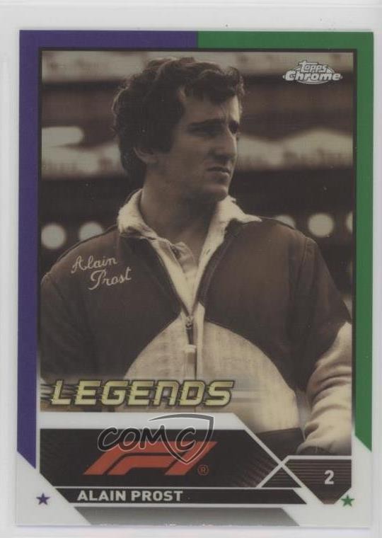 2023 Chrome Formula 1 F1 Legends Purple Green Refractor Alain Prost #196 HOF 5b1
