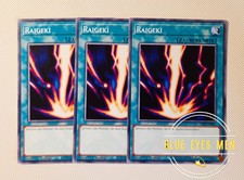 Yugioh! 3x Raigeki Commons NM DE L26D NEU Bli...