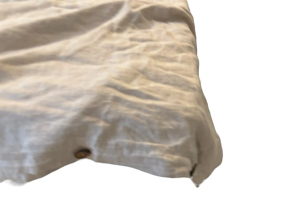 Simple Opulence Size FULL Tan 100% Linen Duvet Cover - Image 2 of 4