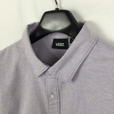 Vans Mens Chambray Shirt XL Solid Lavender City Classic Performance Utility