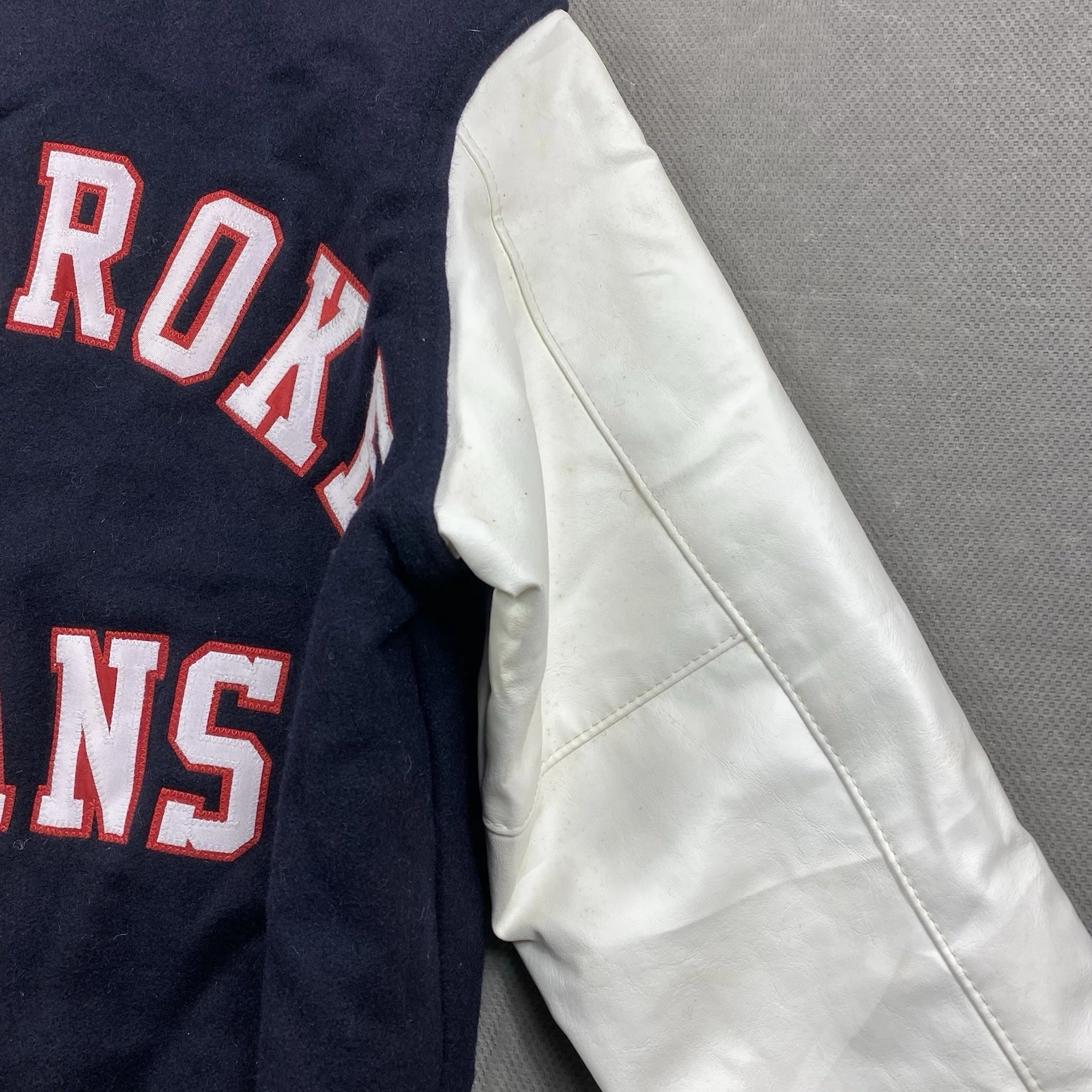 Vintage Holloway Jacket Adult Small Wool Letterman Blue Pembroke USA Snap Button - product detail image 8