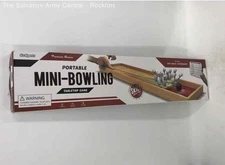 GoSports Multicolor Wooden Portable Mini Tabletop Bowling Game Set