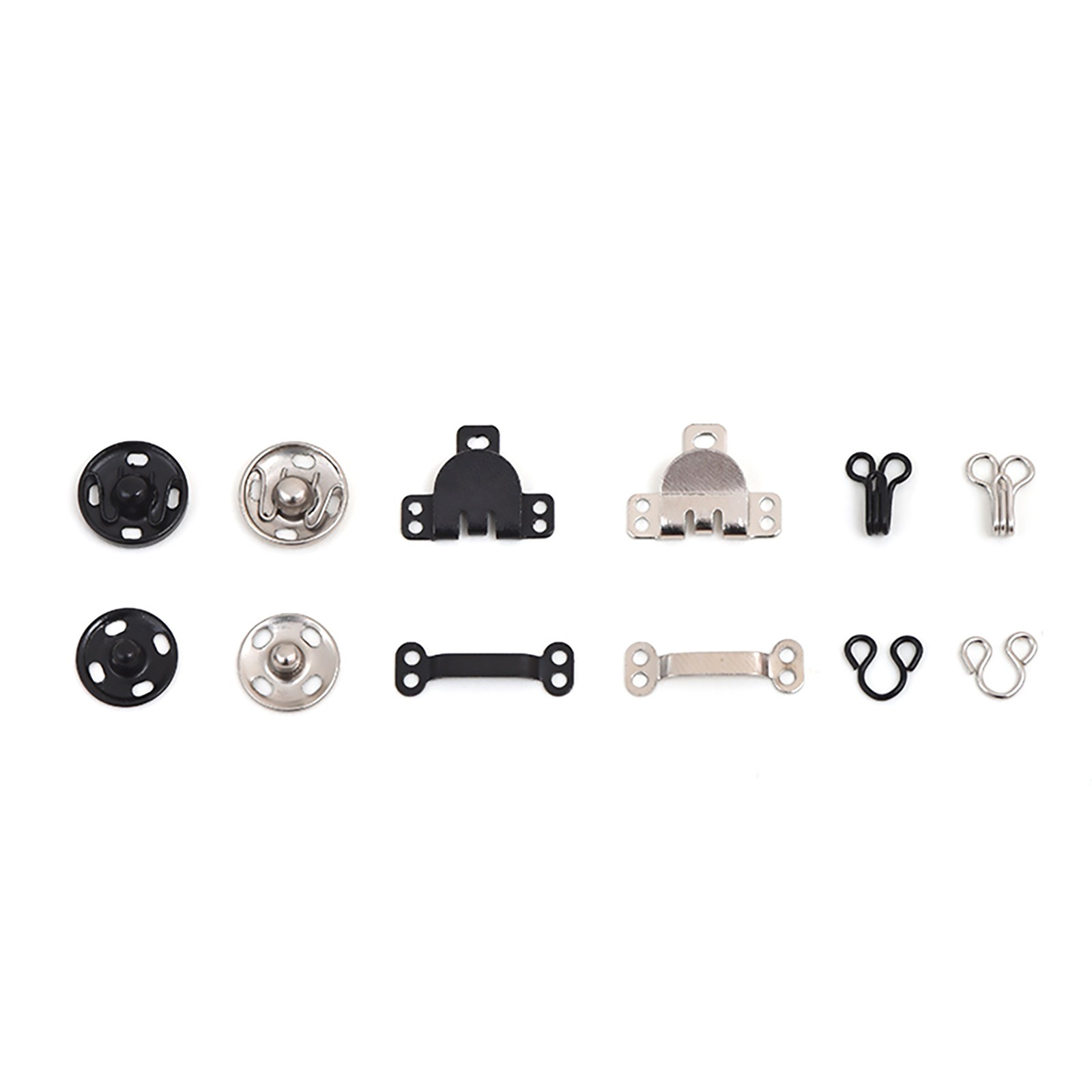 100 Pair 3 Styles Sewing Hook & Eye Closure Snap Fastener Clothing Fixing Tool