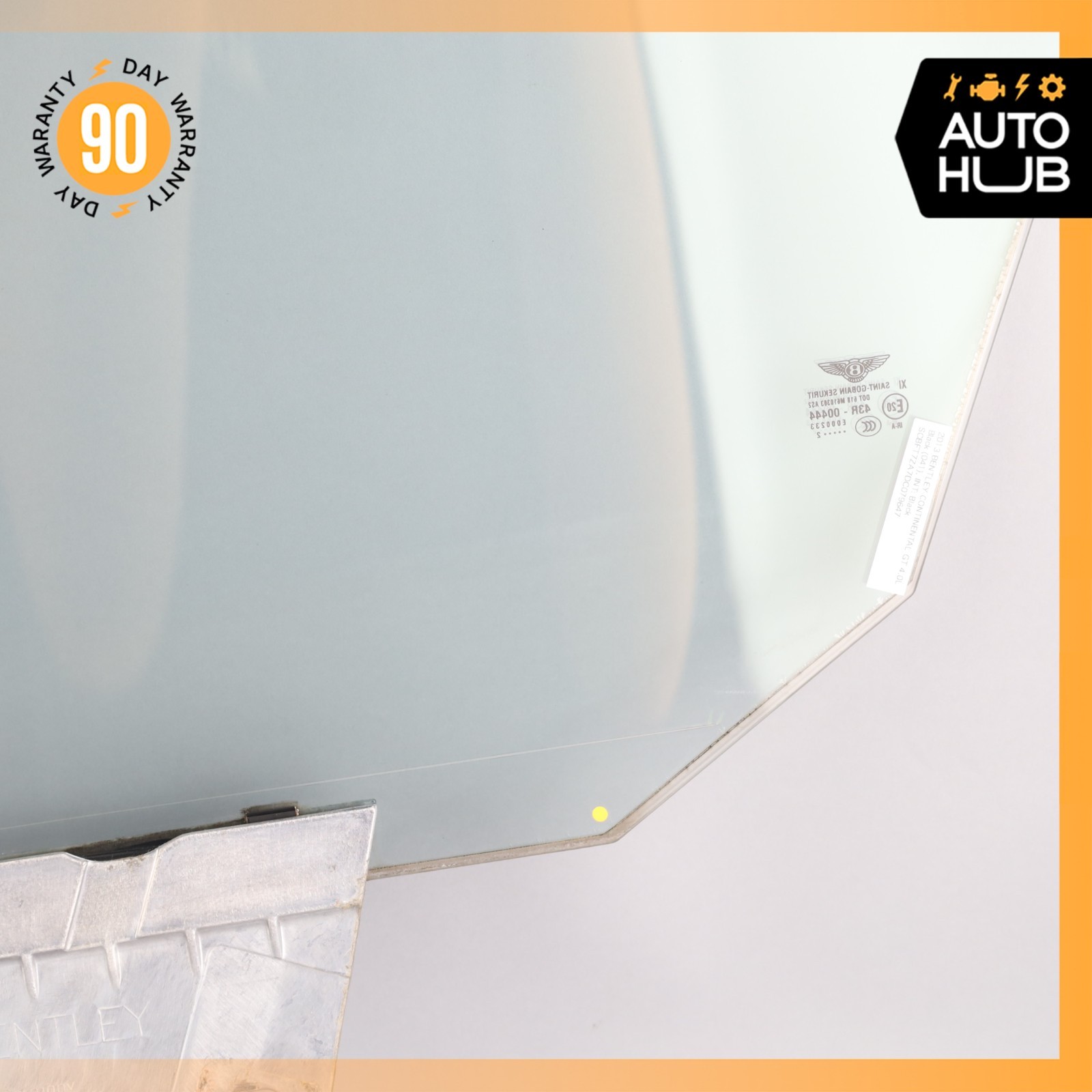 12-17 Bentley Continental GT Coupe Front Right Door Window Glass OEM