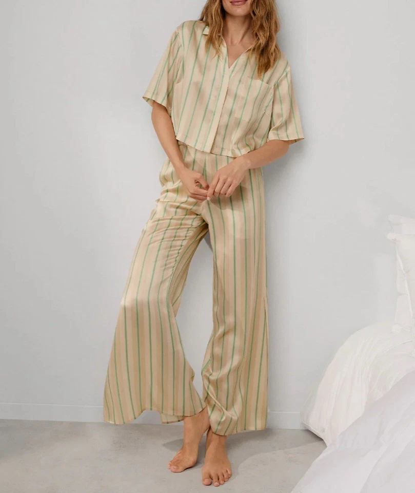 Juego de pantalones de tiro alto de seda lavables Lunya Foto 4 de 4