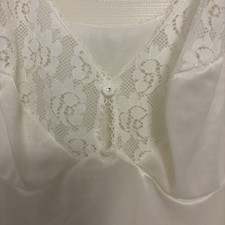 Lovely Vintage White Slip Dress Romantic Wedding Honeymoon