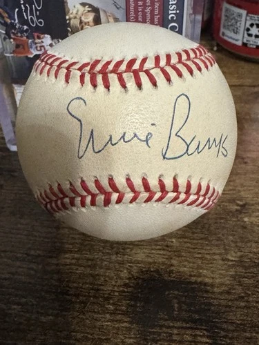 Ernie Banks Signed Baseball Inscribed "Let's Play Two" JSA Certified Autographed