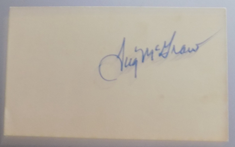 Tug McGraw Hand-Signed Index Card