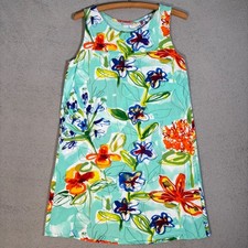 Jams World Dress Size S Water Color Floral Print Art to Wear Flowy Jackie Dress
