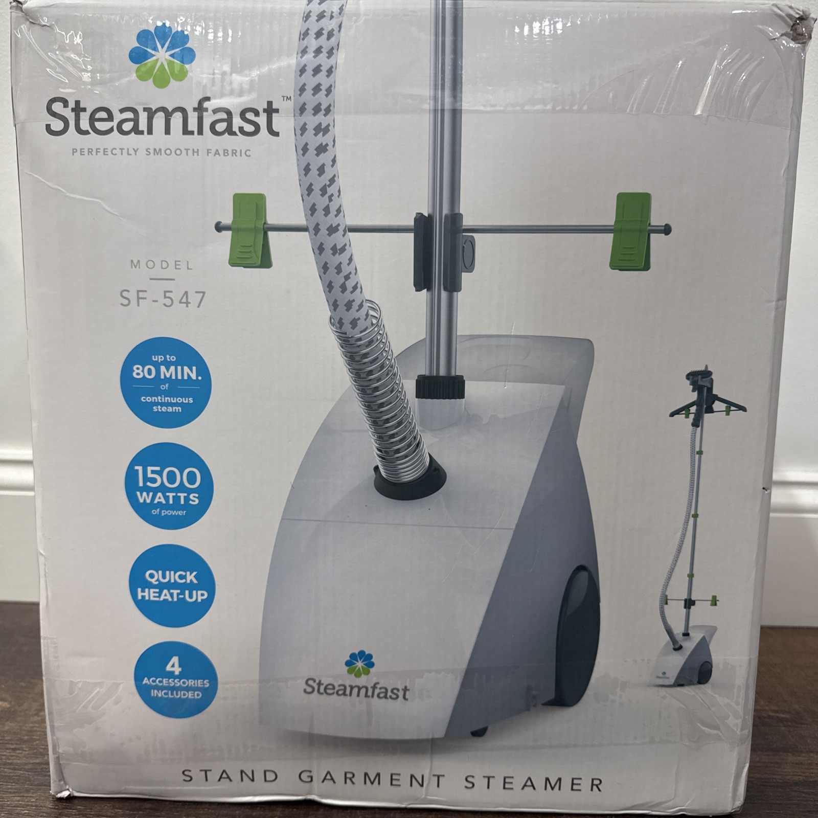 Steamfast Model SF-547 Full-Size Stand Garment Steamer - NEW