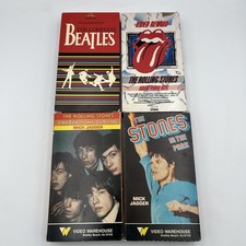 The Rolling Stones  Beatles Lot Of 4 VHS