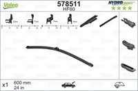 Wischblatt Scheibenwischer Hydroconnect Valeo 578511 FüR BMW Mercedes Audi VW A1
