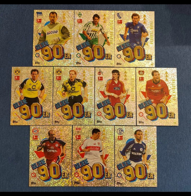 Match Attax Bundesliga Extra 23/24 Alle 10 Goldene 90er Set Komplett Full