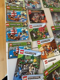 LEGO MINECRAFT INSTRUCTION BOOK MANUAL ONLY HUGE LOT 21127 21169 21134 21246 ETC