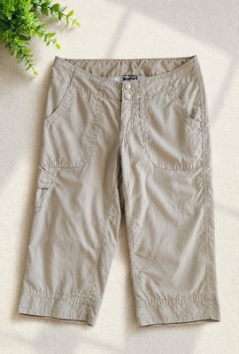 North Face Women s 6 Capri Cargo Pants Khaki Tan Hiking Climbing Lightweight