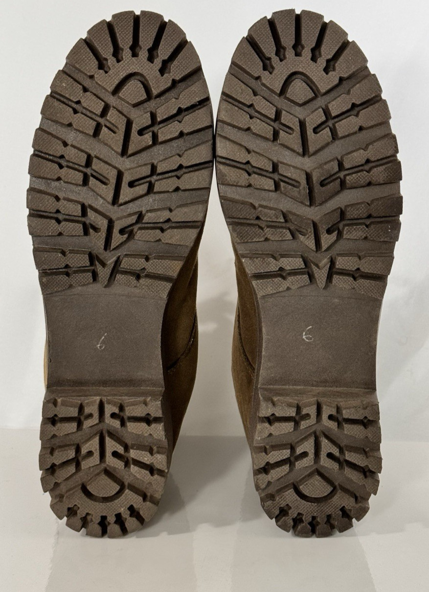 Calzado Yaki Boots Women’s 11 Suede Brown Lace-Up Ankle Western Boho Handcraft