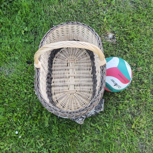 Large Rustic Handwoven Wicker Basket – Willow Gathering Basket for Foraging - Picture 3 of 5