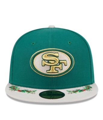 San Francisco 49ers Gold Holiday Novelty Holly New Era Xmas