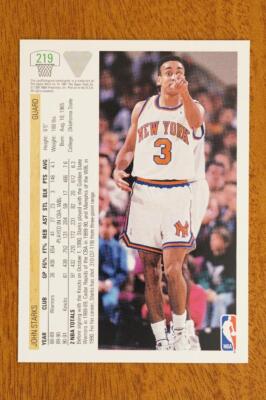John Starks 1991-92 Upper Deck Basketball Rookie Card #219 New