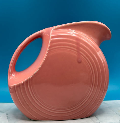 Vintage MCM Fiesta Large Water Pitcher in Pink USA - Picture 2 of 12
