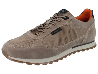 BUGATTI Ivar  Herren Sneaker Herren Halbschuhe Schnürschuhe beige Veloursleder