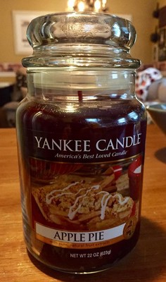 Yankee Candle Apple Pie 22oz Jar Extremely Rare White Label Bottom Htf 609032760205 Ebay