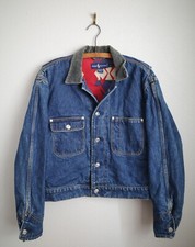 VTG Polo Ralph Lauren L 80/90's Denim Aztec/Tribal Chamois Lined Western Jacket
