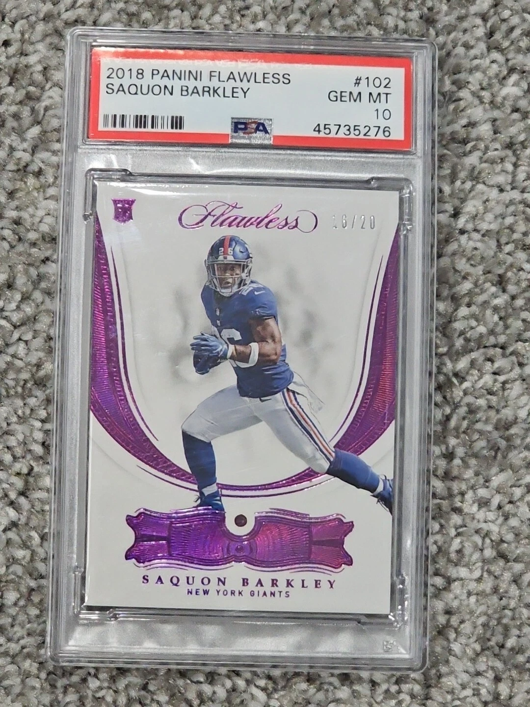 Saquon Barkley Panini Flawless #102 Base
