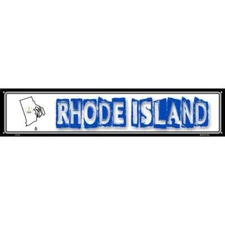 Rhode Island State Outline Novelty Metal Street Sign ST-338