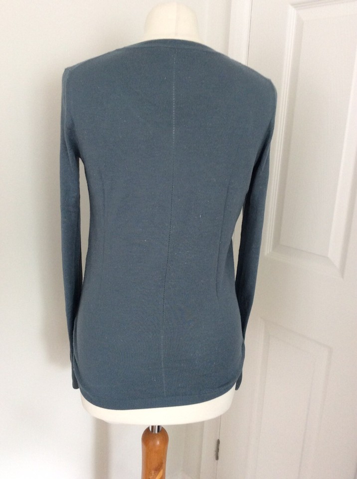 Whistles Size 10 Jumper Fine Knit Subtle Sparkle Jade Green LS Quality