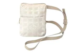 CHANEL A20513 New Travel Line Nylon Crossbody Bag Beige  Women