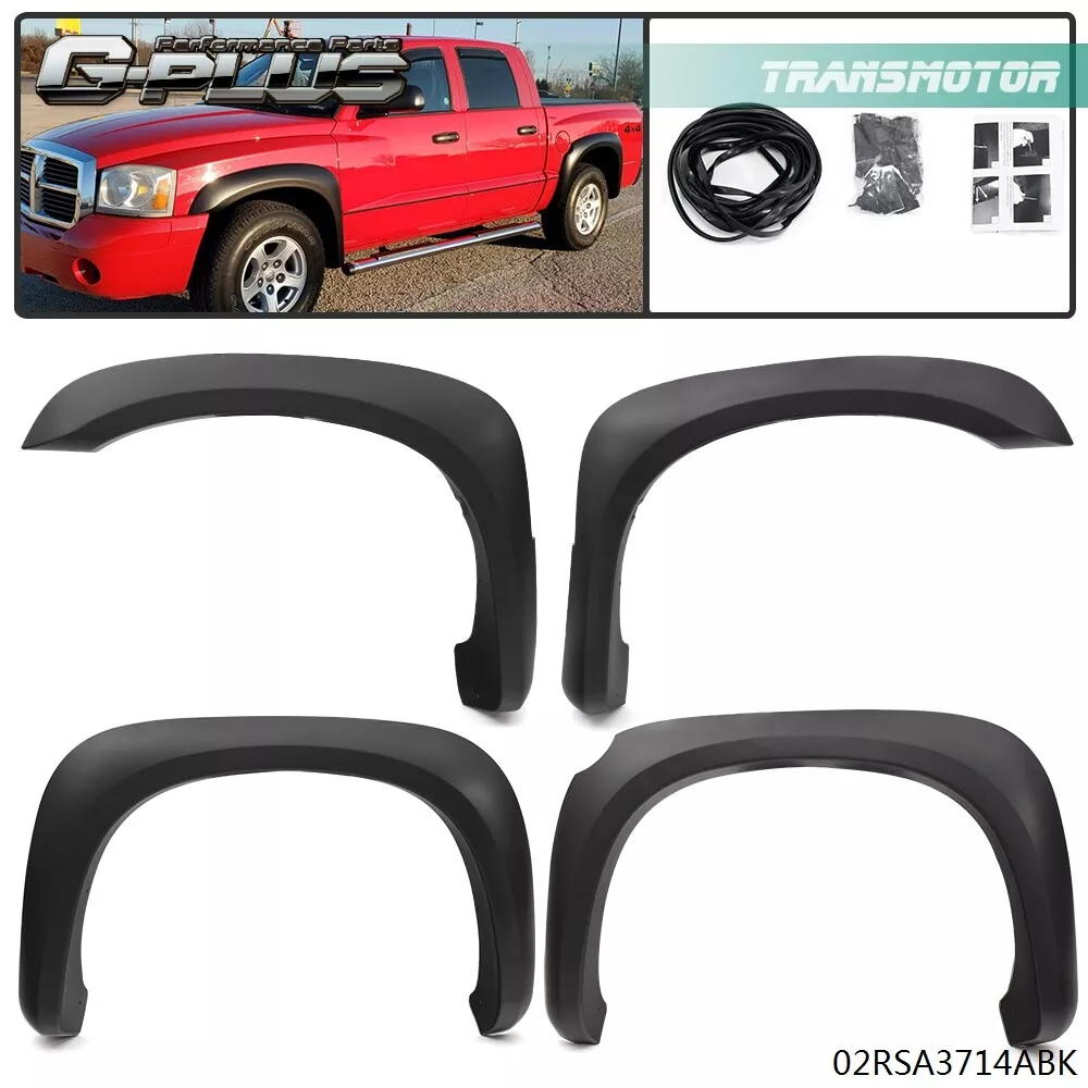 Fit For 05 11 Dodge Dakota Matte Black Fender Flares Front Rear