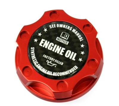 VMS RACING RED SYNTHETIC ONLY ENGINE OIL FILL CAP FOR DODGE NEON CALIBER SRT4 CF