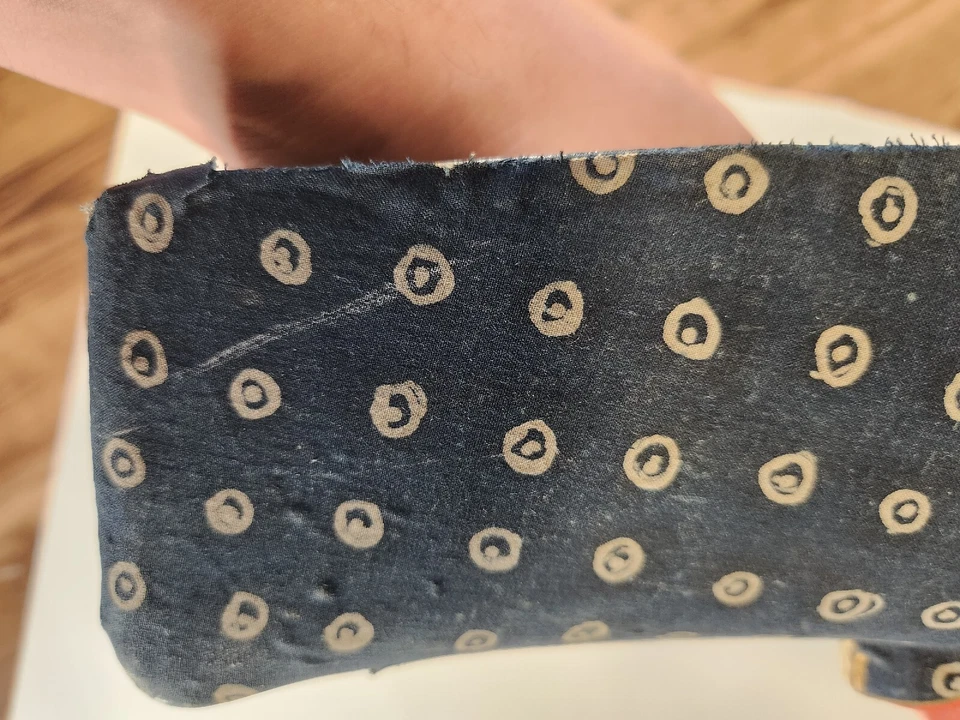 Máscara de madera decoración de pared 21 pulgadas colgante de pared blanco y azul Foto 3 de 4