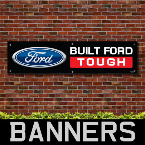 Built Ford Tough Shelby Cobra Car Truck Racing Show Flag PVC Banner Outdor (614) - Afbeelding 1 van 1