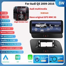 For Audi Q5 2009-2016 MMI Radio 10.25"Car GPS Android 13 8-Core 8 128G BT5.0 DSP
