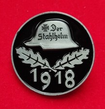 WW1 1918 German Army Stalhelm Military Pin Badge Collectable Memorabilia Emblem