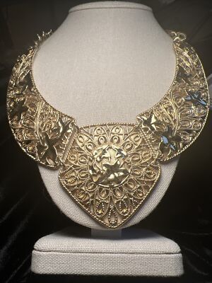 Vintage JOSE MARIA BARRERA for AVON Falling Leaves Gold