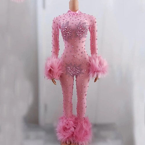 Combinaison De Scène Pailletée – Justaucorps Strass Pour Club, Rave, Drag Queen – Neuf