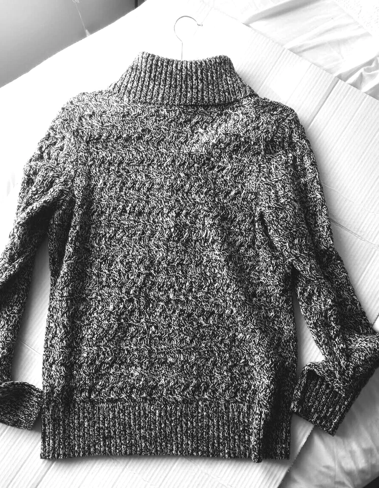 Suéter Pullover Clásico Tejido Liz Claiborne Con Cuello Gris Oscuro Talla L Foto 3 de 4